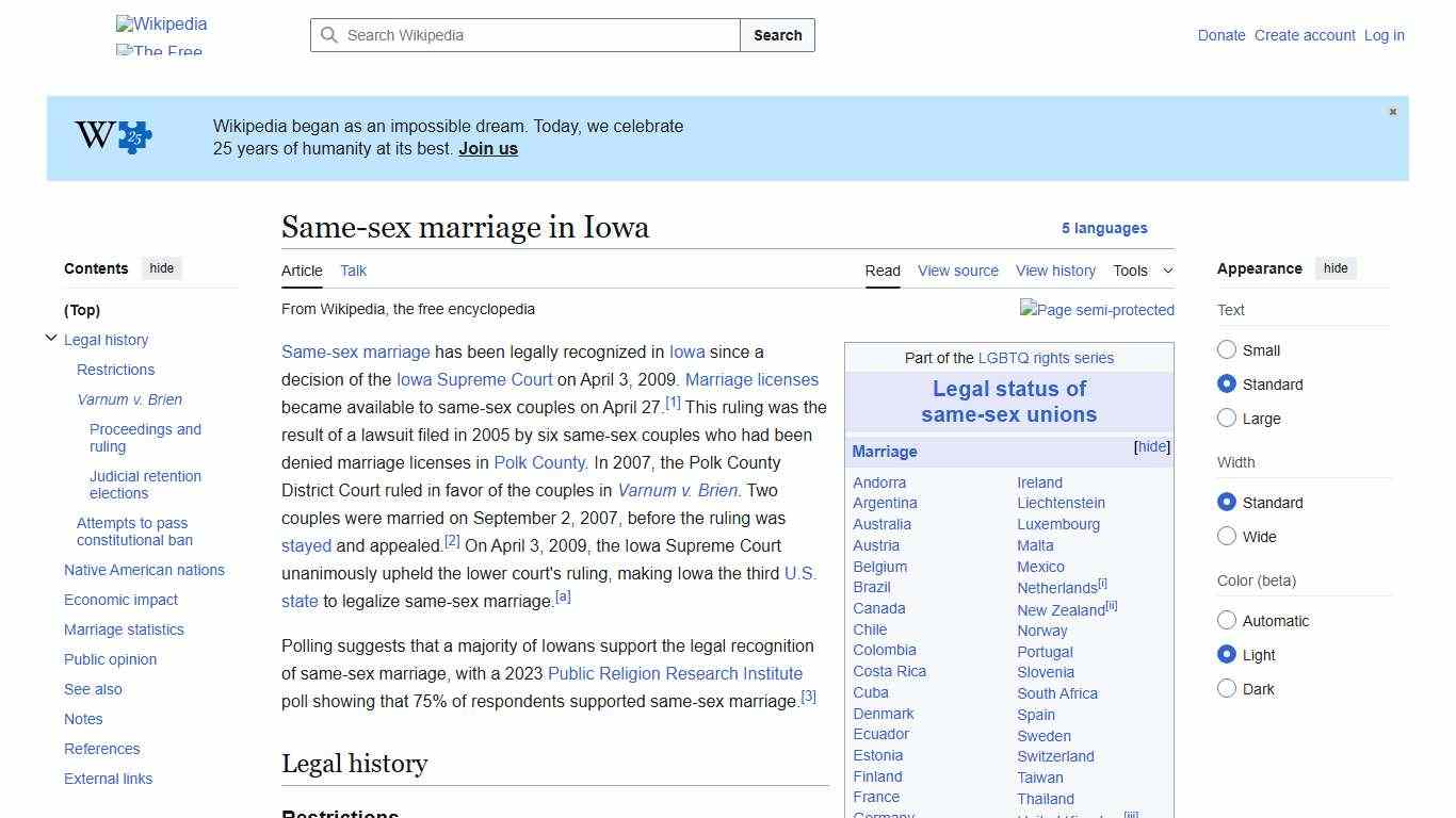 Same-sex marriage in Iowa - Wikipedia