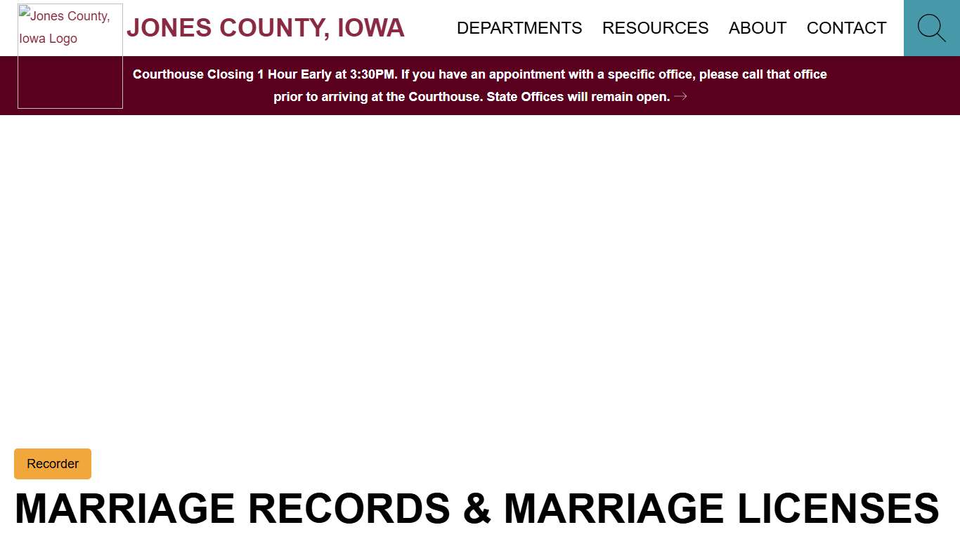 Marriage Records & Marriage Licenses in Jones County, Iowa